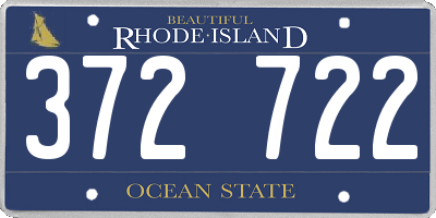 RI license plate 372722