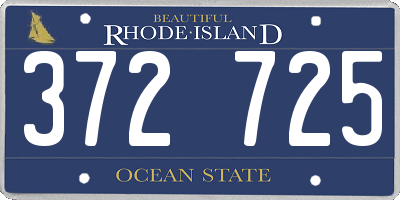 RI license plate 372725
