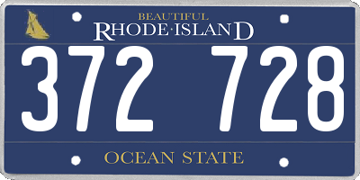 RI license plate 372728