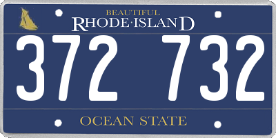 RI license plate 372732