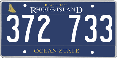 RI license plate 372733