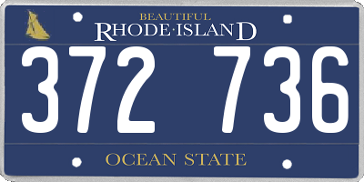 RI license plate 372736
