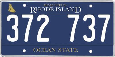 RI license plate 372737