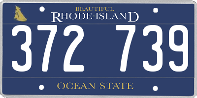 RI license plate 372739