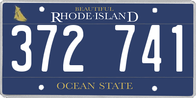 RI license plate 372741