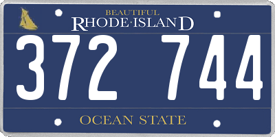 RI license plate 372744