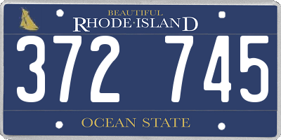 RI license plate 372745