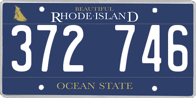 RI license plate 372746