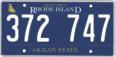 RI license plate 372747