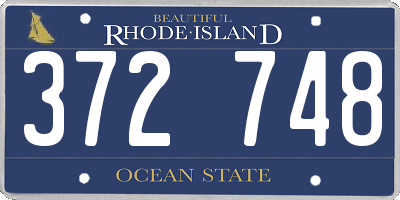 RI license plate 372748