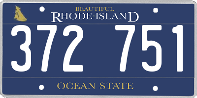 RI license plate 372751