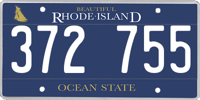 RI license plate 372755