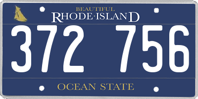 RI license plate 372756