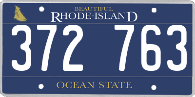RI license plate 372763