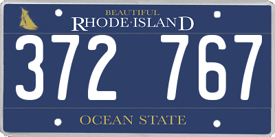 RI license plate 372767
