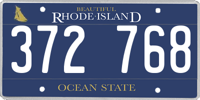 RI license plate 372768