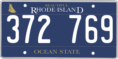 RI license plate 372769