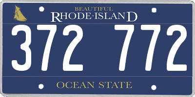RI license plate 372772