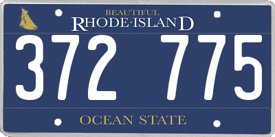 RI license plate 372775