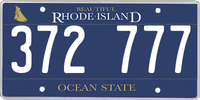 RI license plate 372777
