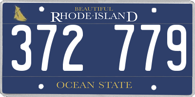 RI license plate 372779