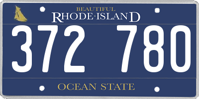 RI license plate 372780