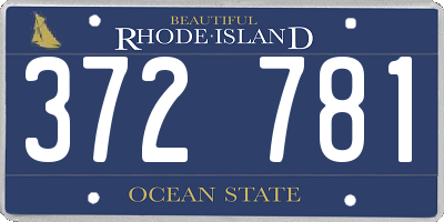 RI license plate 372781