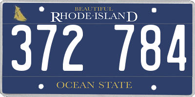 RI license plate 372784