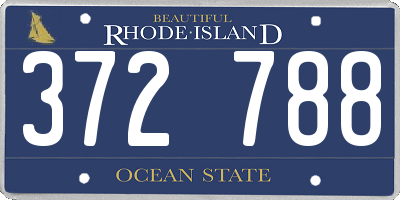RI license plate 372788