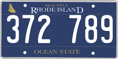 RI license plate 372789