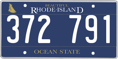 RI license plate 372791