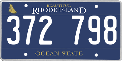 RI license plate 372798