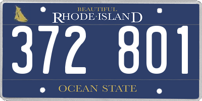 RI license plate 372801