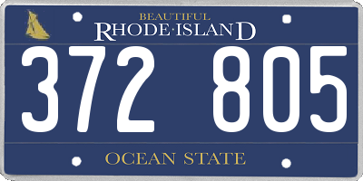 RI license plate 372805