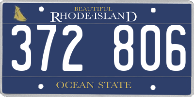 RI license plate 372806