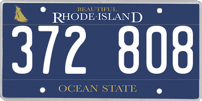 RI license plate 372808
