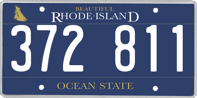 RI license plate 372811