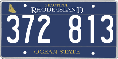 RI license plate 372813