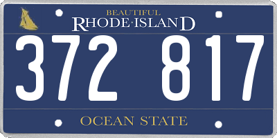 RI license plate 372817