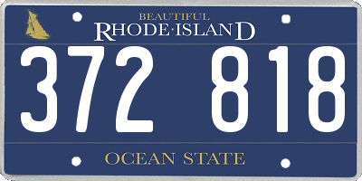 RI license plate 372818
