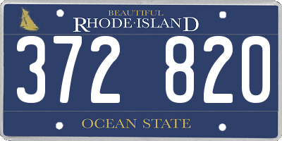 RI license plate 372820