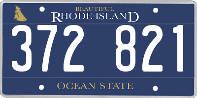 RI license plate 372821