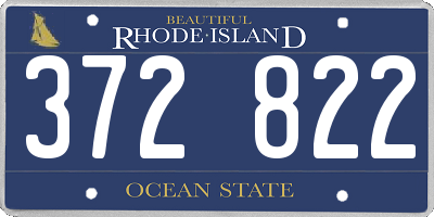 RI license plate 372822