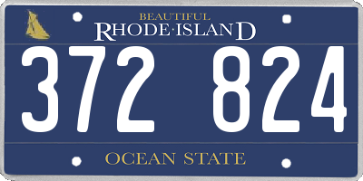 RI license plate 372824