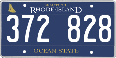 RI license plate 372828