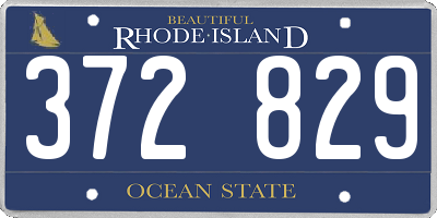 RI license plate 372829