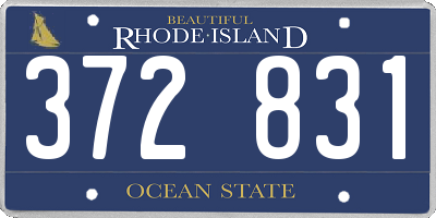 RI license plate 372831
