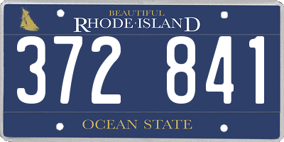 RI license plate 372841