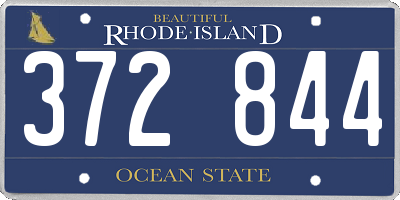 RI license plate 372844
