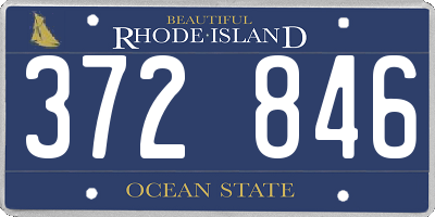RI license plate 372846